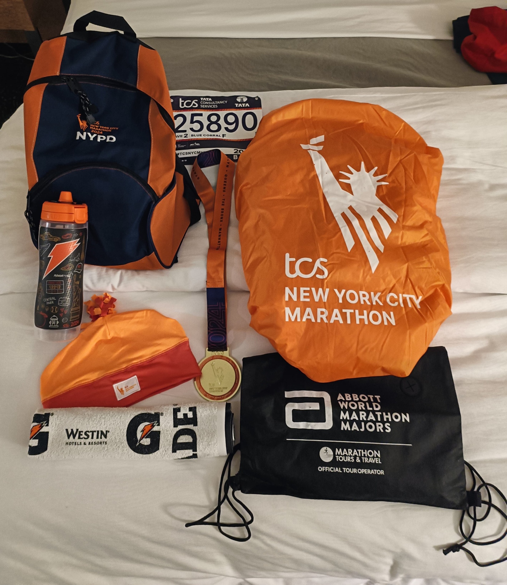 New York City Marathon finisher gear